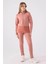 Fermuarlı Pembe Kız Çocuk Sweatshirt 32216MW 4