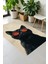 Makinede Yıkanabilir Kedi Desenli Kaymaz Taban Leke Tutmaz Çocuk Halısı Salon Halısı ve Yolluk 2
