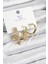 Pirinç Zirkon Taşlı Sallantılı Yıldız Model Gold Renk 3lü Kadın Küpe - PRT3500EB07795 1