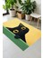Makinede Yıkanabilir Kedi Desenli Kaymaz Taban Leke Tutmaz Çocuk Halısı Salon Halısı ve Yolluk 1