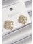 Pirinç Gold Renk Zirkon Taşlı Yonca Model Kadın Küpe - PRT3500EB03140 1