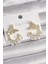 Pirinç Gold Renk Zirkon Taşlı Sallantı Detay Kelebek Model Kadın Küpe - PRT3500EB03328 1