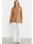 Triko Yaka Kombinli Uzun Kol Bluz - Kamel 3