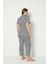 Kadın Gömlekli Pijama Ikili Takım 3