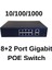 8 Port Poe Switch 2 Port Uplink Gigabit 10/100/1000 1