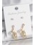 Pirinç Gold Renk Zirkon Taşlı Incili Sallantılı Işlemeli Damla Model 3 Çift Kadın Küpe Seti - PRT3500EB06094 1