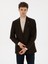 Erkek Kahverengi Slim Fit Yün Karışımlı Flanel Görünümlü Ceket 50316800-VR029 1