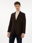Erkek Kahverengi Slim Fit Yün Karışımlı Flanel Görünümlü Ceket 50316800-VR029 3