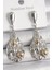 Pirinç Gümüş Renk Sallantı Damla Model Gold Topçuk Detay Kadın Küpe - PRT3500EB03743 1