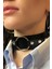 Mulvxjrt JRT02 Halka Detaylı Ayarlı Geniş Şerit Şık Deri Choker Boyun Aksesuar - 671 (Mulvix) 2