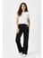 Siyah Geniş Paça Kadın Eşofman Altı 9220M 1