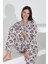Angelique %100 Pamuk Uzun Kol Boydan Düğmeli Kadın Pijama Takımı 21514 3
