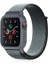 Apple Watch 38MM Hasırlı Cırtcırtlı Kasalı Kordon - GRI-TURKUAZ-(5796) - AYS1556-3534 1