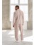 Baggy Kalıp Cupra Kumaş Jogger Erkek Eşofman Takımı - Bej 5
