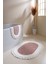Bianca Desenli Krem Banyo Paspası Takımı %100 Pamuk El Dokuma Yumuşak Emici 40x60 ve 60x90 cm 8
