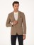 Erkek Bej Slim Fit Yün Karışımlı Dokulu Ceket 50310768-VR011 3