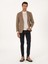 Erkek Bej Slim Fit Yün Karışımlı Dokulu Ceket 50310768-VR011 4