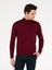 Erkek Bordo Regular Fit Yarım Balıkçı Basic Triko Kazak 50257265-VR014 2