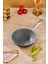 Iron Döküm Granit Wok Tava 28 cm Metal Kulplu Gri 1