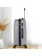 Ruby Orta Boy Valiz 65x44x26 cm ABS Darbeye Dayanıklı 360° Döner Tekerlekli Şifreli Kilit Gri 7
