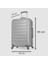 Ruby Orta Boy Valiz 65x44x26 cm ABS Darbeye Dayanıklı 360° Döner Tekerlekli Şifreli Kilit Gri 4
