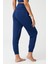Lacivert Beli Lastikli Şalvar Görünümlü Harem Pantolon Yoga Joggers 2