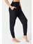 Siyah Beli Lastikli Şalvar Görünümlü Harem Pantolon Yoga Joggers 1