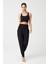 Siyah Beli Lastikli Şalvar Görünümlü Harem Pantolon Yoga Joggers 4