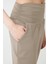 Vizon Beli Lastikli Şalvar Görünümlü Harem Pantolon Yoga Joggers 3