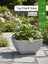 Yivli Gri Plastik Kare Saksı G 52 cm D 52 cm Y 25 cm 1