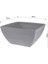Yivli Gri Plastik Kare Saksı G 52 cm D 52 cm Y 25 cm 3