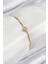 Pirinç Zirkon Taşlı Kalp Model Ezme Zincir Gold Renk Kadın Bileklik - PRT3500EB07996 1