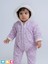 Bebek Kalın Kışlık Fermuarlı Kapüşonlu Peluş Mor Tulum Thick Fleece Jumpsuit 1