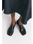 Loafer 2508 - Parmak Arası Klasik Loafer Siyah Kadın Loafer 7