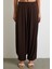 Paça Detaylı Şalvar Pantolon Kahve 4