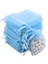 100 Adet Büzgülü Tüllü Kına Kesesi Düğün Organizer Kese Lavanta, Nikah Şekeri Kesesi 9X12 Mavi 1