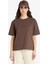 Lush Comfort Short-Sleeve Kadın Kahverengi T-Shirt.- 1