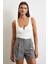 Piliseli Cepli Şort Gri 4