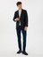 Erkek Lacivert Slim Fit Yün Karışımlı Flanel Görünümlü Ceket 50316800-VR033 4
