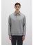 0S10420-80018 Polo Yaka Gri Sweatshirt 3