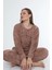 Kadın Peluş Pijama Takımı Ikili Takım 3