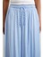 Beli Lastikli Geniş Paça Büzgülü Pantolon Mavi 5