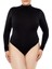 Plus Size Dikişsiz Yüksek Yaka Bodysuit 1