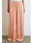 Beli Lastikli Geniş Paça Büzgülü Pantolon Pudra 4