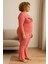 Kadın Pembe Büyük Beden Pijama Takımı 3