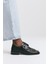 Loafer 2512 - Kemer Detaylı Loafer Siyah Kadın Loafer 2
