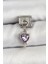 316L Çelik Gümüş Renk Mor Kalp Model Nomination Charm - PRT3500EB06635 1