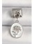 316L Çelik Gümüş Renk Çiçek Işlemeli Beyaz Portre Model Nomination Charm - PRT3500EB04625 1