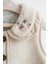 Kız Çocuk Krem Peluş Cepli Düğmeli Yelek – Nakışlı Yaka Detaylı 2
