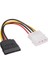 4 Pin Ide Molex Erkek Power To Sata 15 Pin Dişi Power Çevirici Kablo 30 cm 4
